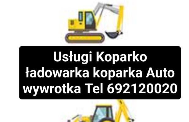 Usługi minikoparka i minikoparka wywrotka Rzeszów Krasne tel 692120020 Podkarpacie