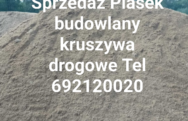 Piasek płukany szary kruszywa kamień Rzeszów tel 692120020