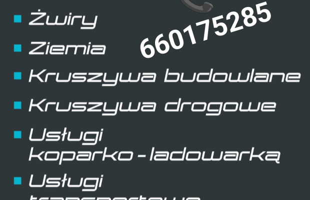 Piasek kruszywa Rzeszów Tyczyn tel 660175285