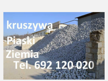 Sprzedaż piasek kruszywa kamień Łańcut tel 692120020