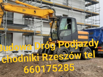 Budowa podjazdy utwardzanie dróg chodniki Rzeszów 660175285